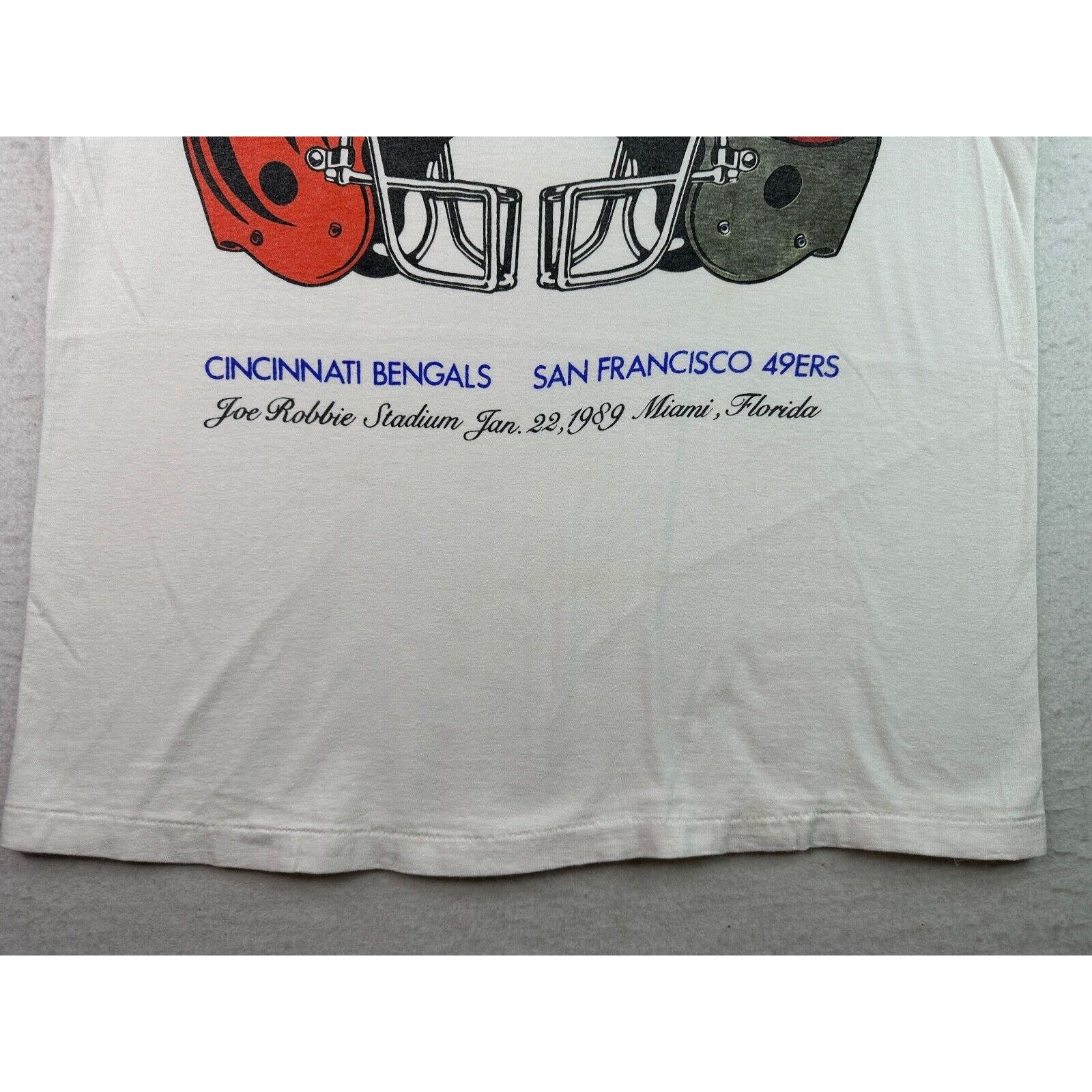 Vintage VTG 1989 NFL Super Bowl XXIII 23 Bengals VS 49ers T-Shirt Size US M / EU 48-50 / 2 - 7 Thumbnail