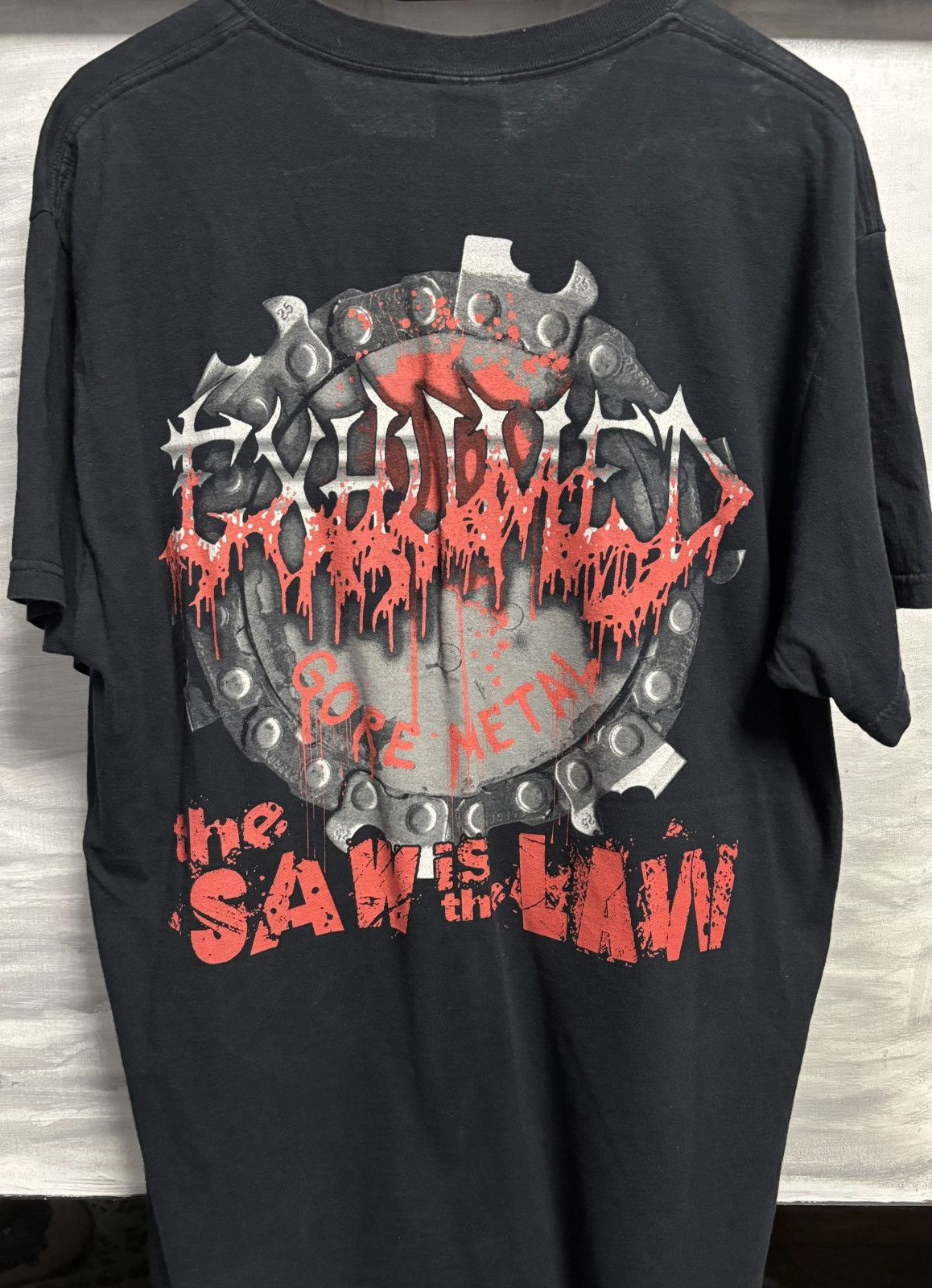 Band Tees Exhumed Saw is the Law 00s Gore Metal Vintage Tee L Size US L / EU 52-54 / 3 - 2 Thumbnail