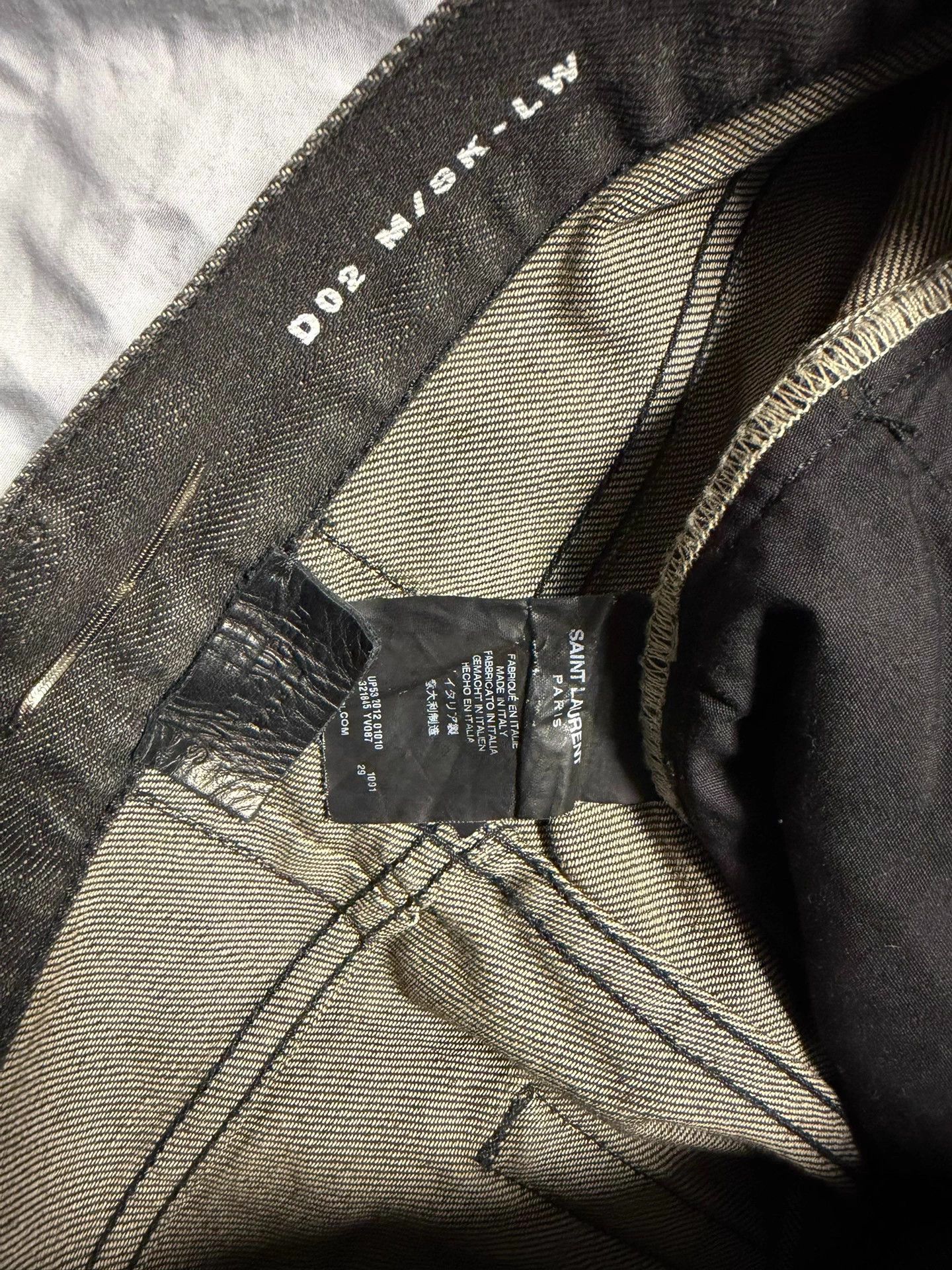 Saint Laurent Paris SLP 13AW Gray D02 Washed Distressed Jeans Size US 29 - 3 Thumbnail