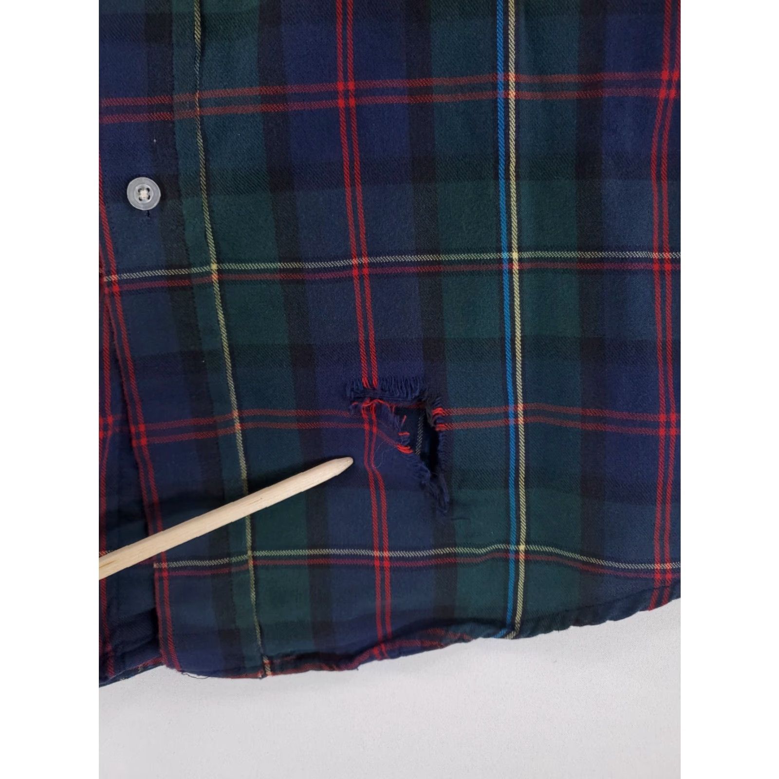 Vintage VINTAGE L.L. Bean Button Down Shirt Plaid Flannel Green Blue Mens L Long Sleeve Size US L / EU 52-54 / 3 - 2 Thumbnail