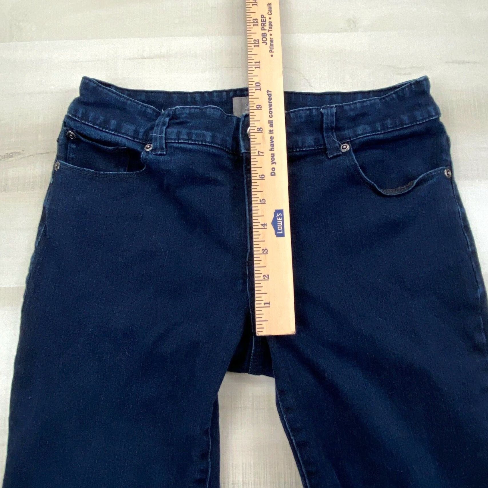 Vintage Chico's 0.5 Womens Cropped Dark Blue Jeans Size 6 Mid Rise Cotton Blend Size 28" / US 6 / IT 42 - 6 Thumbnail