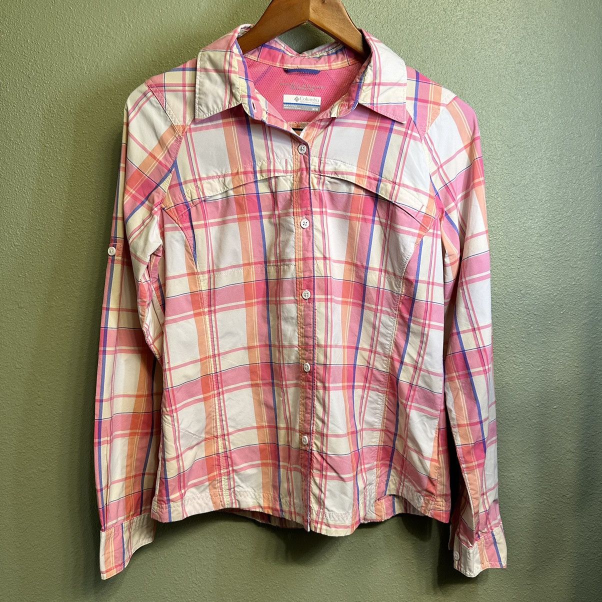 Columbia Columbia Women’s Omni-shade Pink Plaid Sun Protector Shirt Size M / US 6-8 / IT 42-44 - 1 Thumbnail