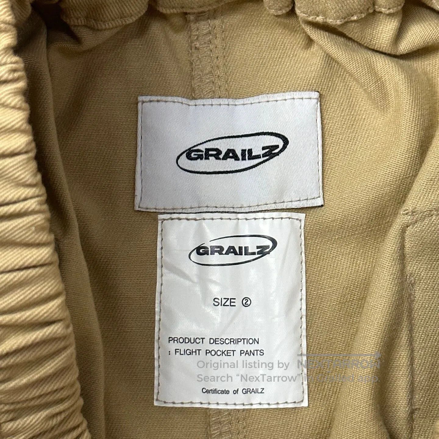 GRAILZ GRAILZ Beige Flight Pocket Pants. Size US 30 / EU 46 - 4 Thumbnail