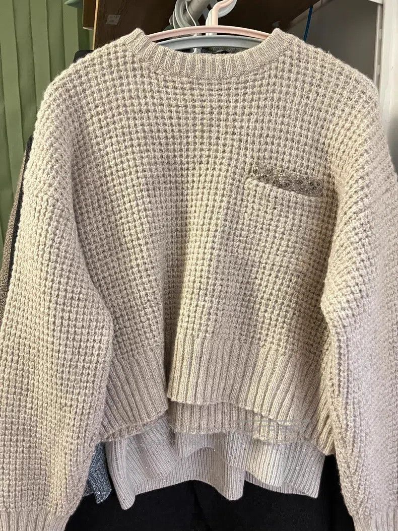 Brunello Cucinelli Brunello Cucinelli Waffle cashmere sweater Size S / US 4 / IT 40 - 4 Thumbnail