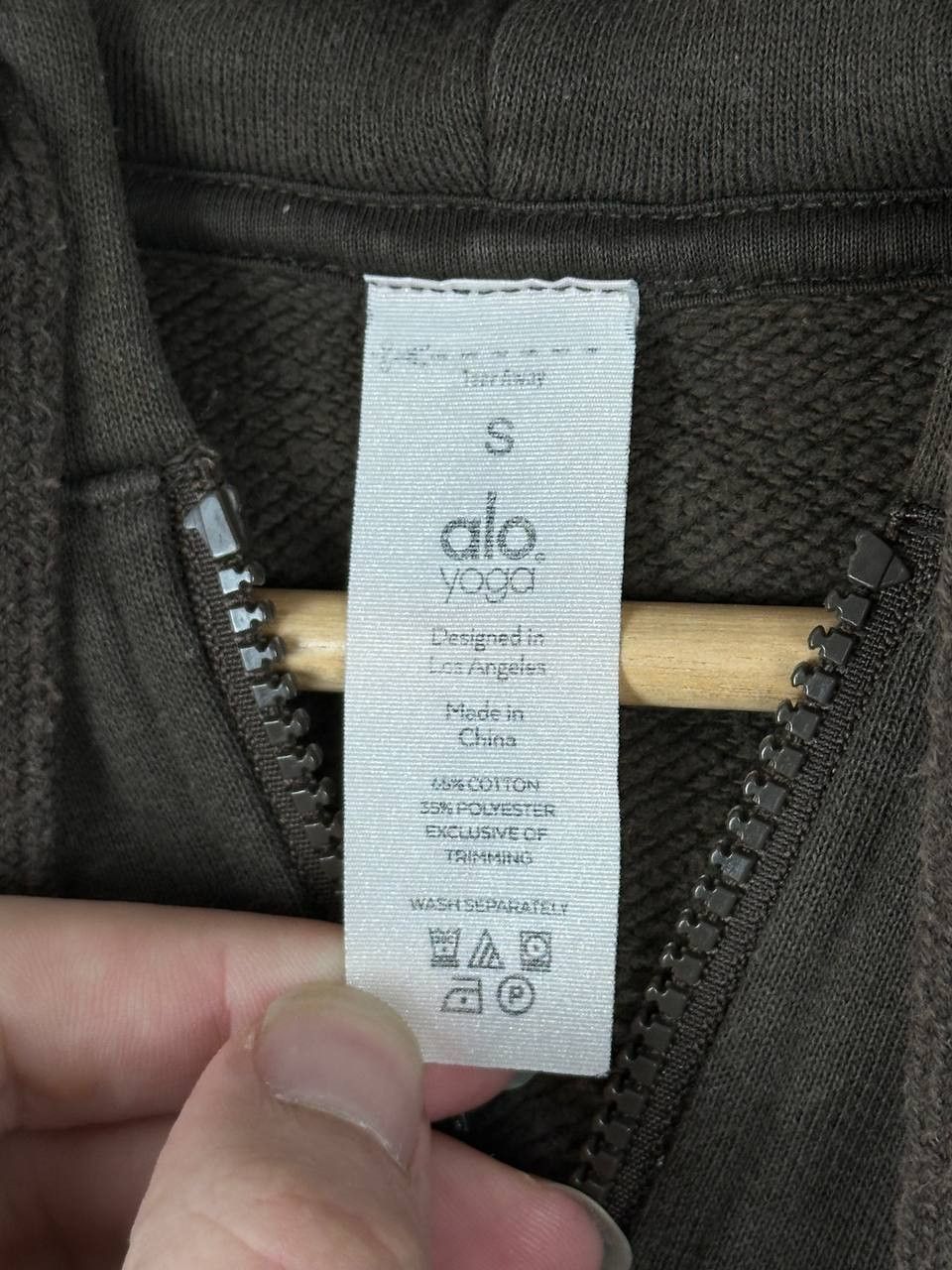 Alo Yoga ALO Yoga Baggy Brown Sport Zip Hoodie Size S Size US S / EU 44-46 / 1 - 5 Thumbnail