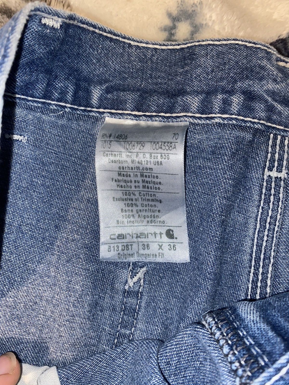 Carhartt × Vintage 36/36 Carhartt Blue Jeans Size US 36 / EU 52 - 6 Thumbnail