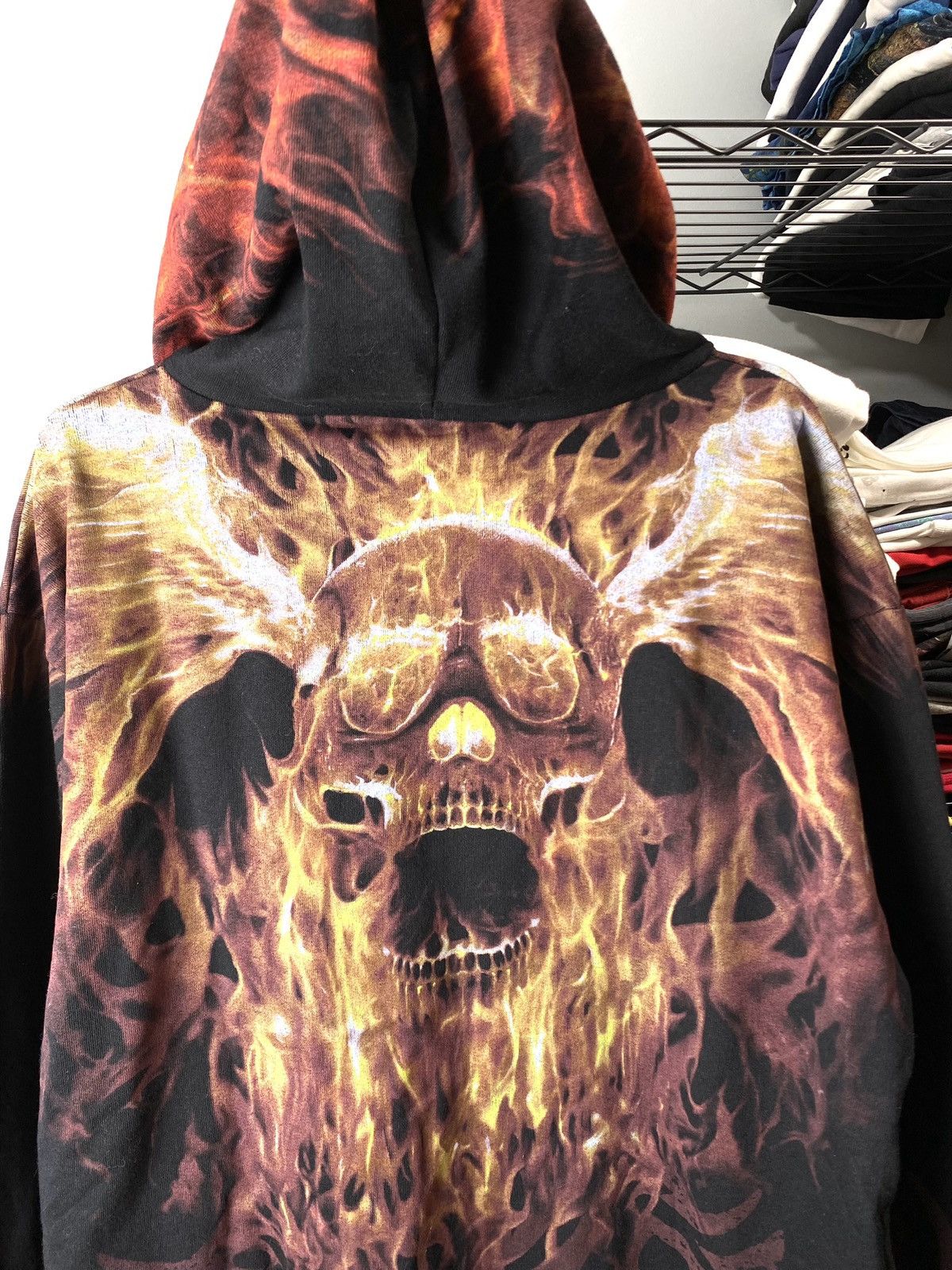 Hysteric Glamour Vintage Skull Fire Zip Hoodie Affiction Jnco Size US L / EU 52-54 / 3 - 9 Thumbnail