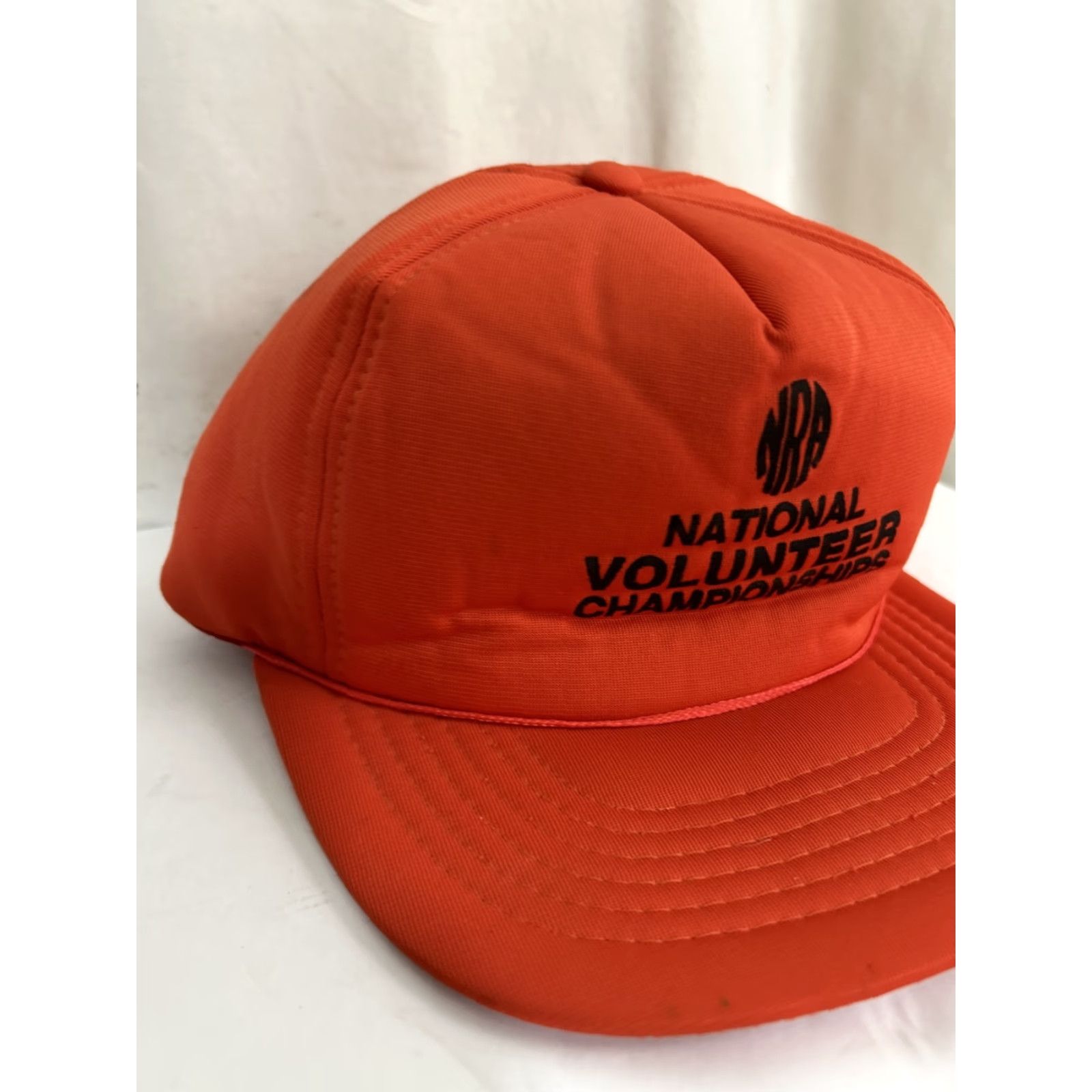 Vintage VINTAGE NRA SnapBack Hat Orange Polyester Foam National Volunteer Championships Mens One Size Orange Snapback NRA Hat Size ONE SIZE - 3 Thumbnail