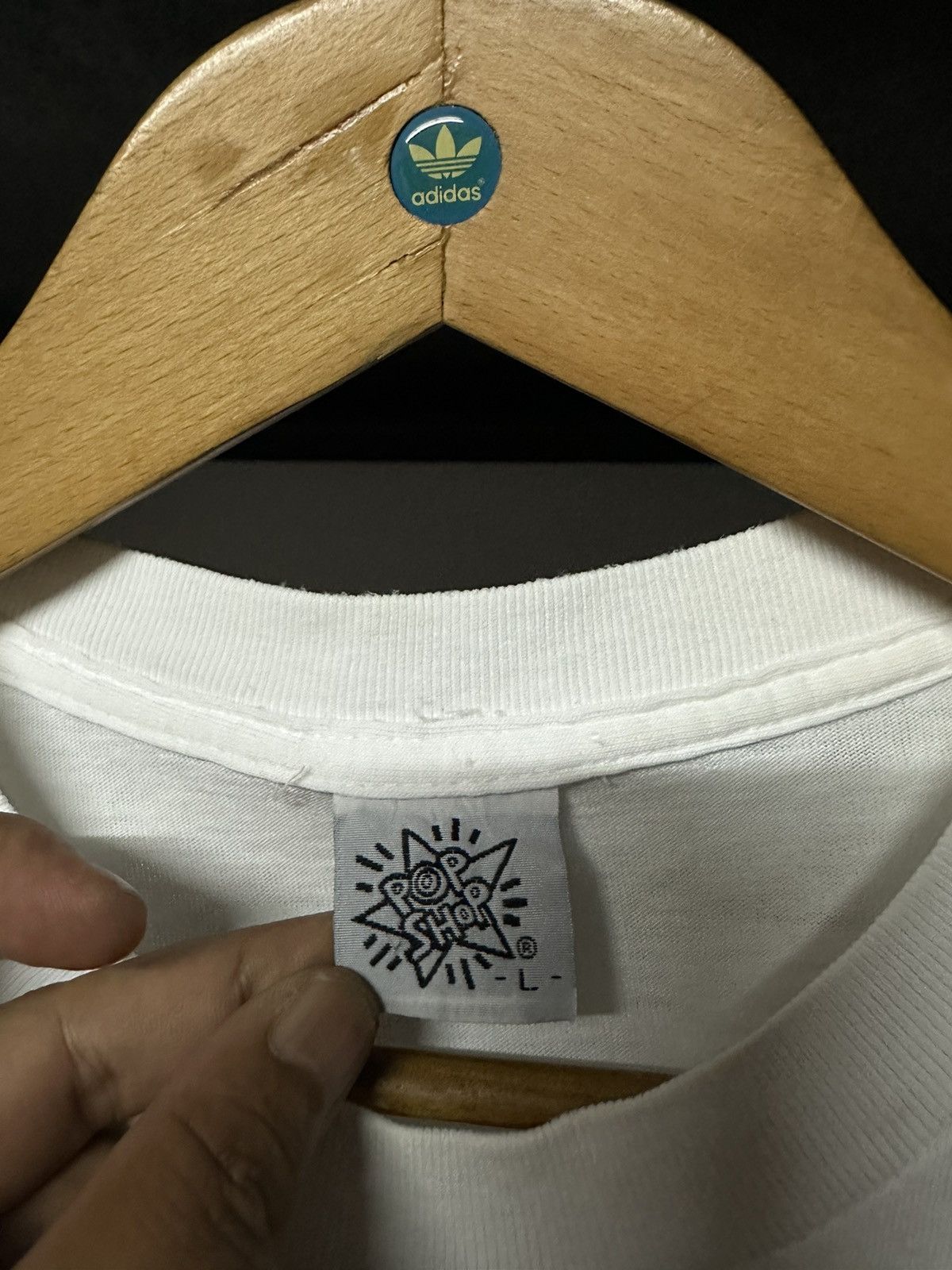 Keith Haring × Vintage Vintage 90s Keith Haring Canter Logo Pop Shop Tee Size US L / EU 52-54 / 3 - 3 Thumbnail