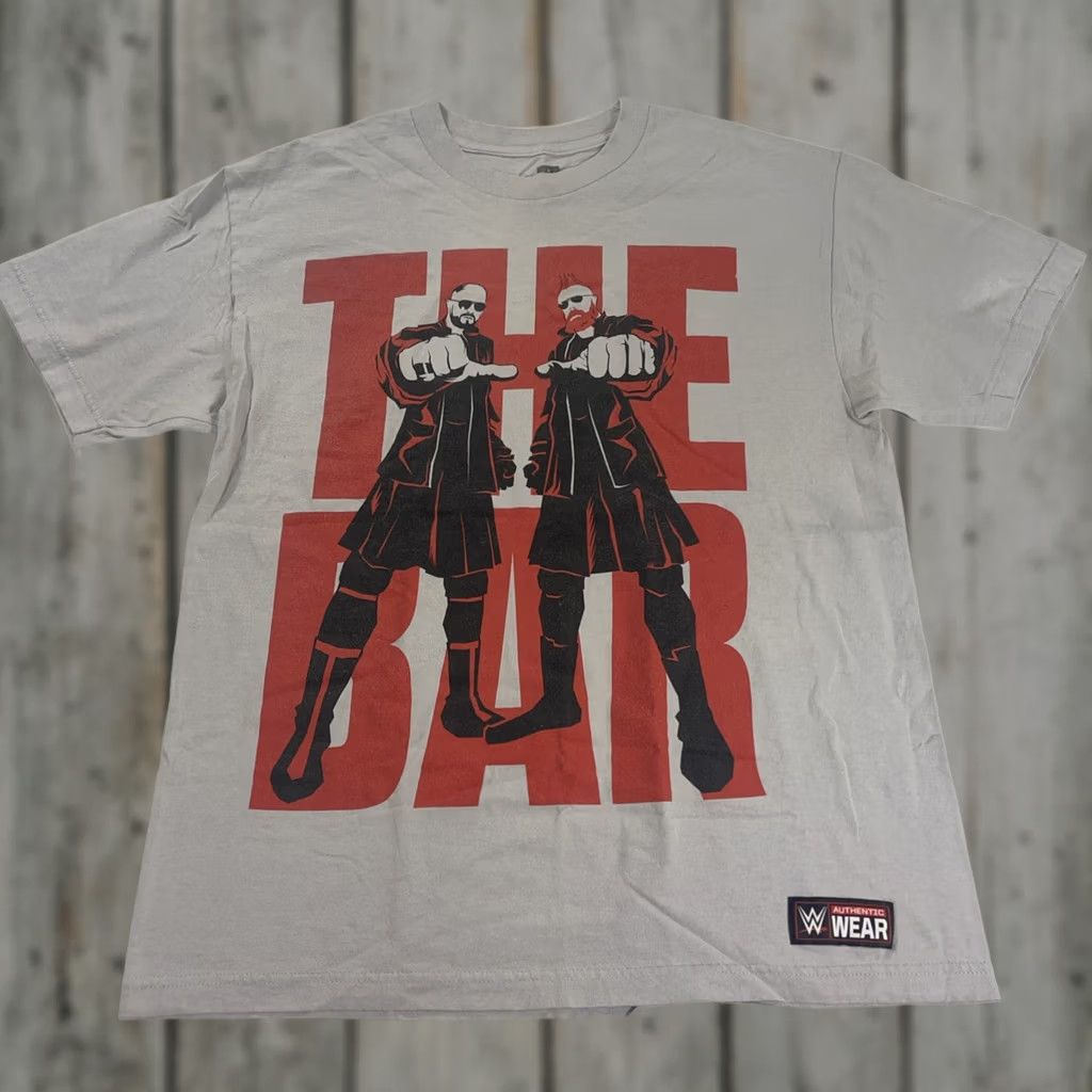 Logo 7 WWE L T-Shirt THE BAR Cesaro Sheamus Graphic Logo Authentic Wear Wrestling Shirt Mens Gray L WWE Logo 90s Wrestling Size US L / EU 52-54 / 3 - 1 Thumbnail