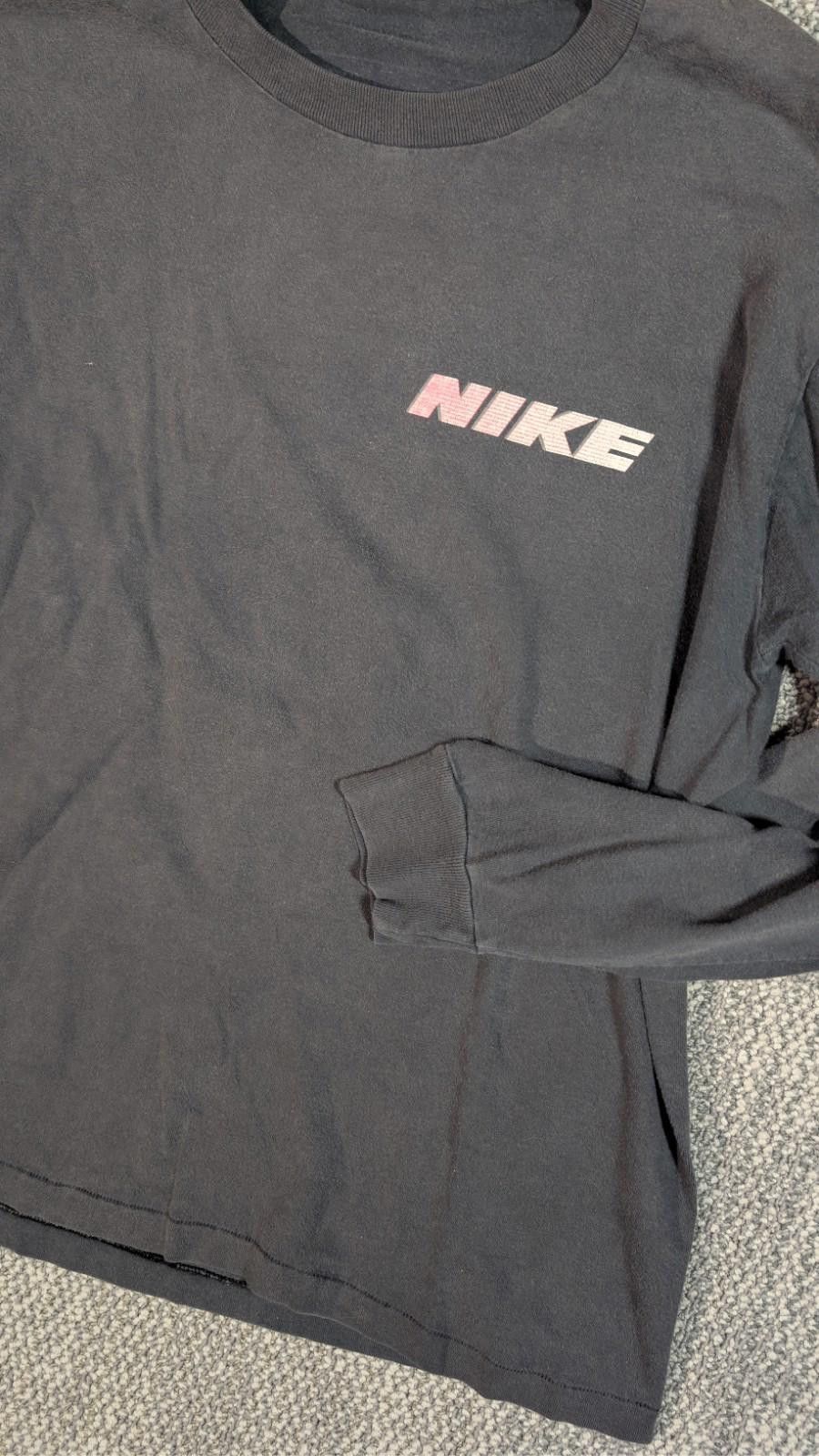 Nike RARE Vintage 90s Nike Geometric Pattern Graphic Long Sleeve Size US L / EU 52-54 / 3 - 3 Thumbnail