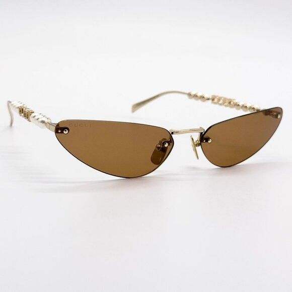 Gucci NEW GUCCI GG1920S 003 SUNGLASSES GOLD WOMEN CAT EYE EYEWEAR Size ONE SIZE - 6 Thumbnail