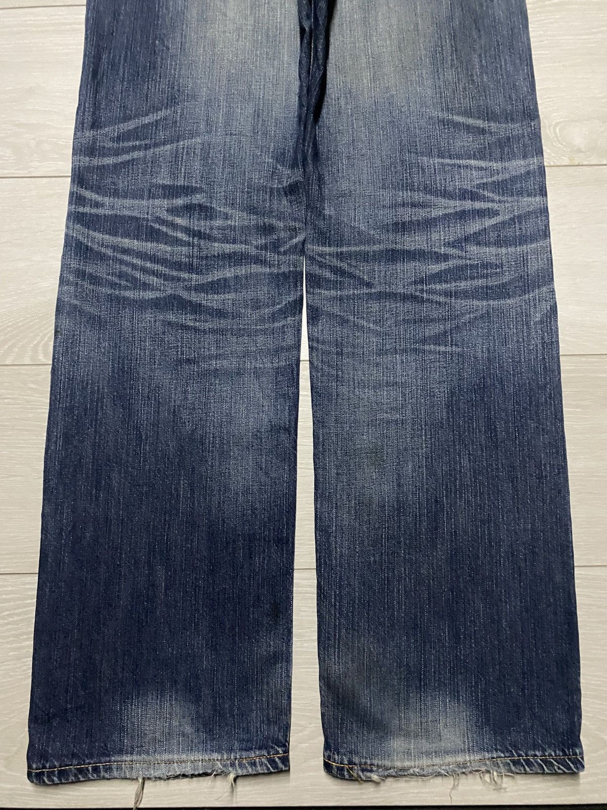 Junya Watanabe Vintage Edwin XV Mud Wash Diatressed Baggy Jeans Size US 32 / EU 48 - 6 Thumbnail