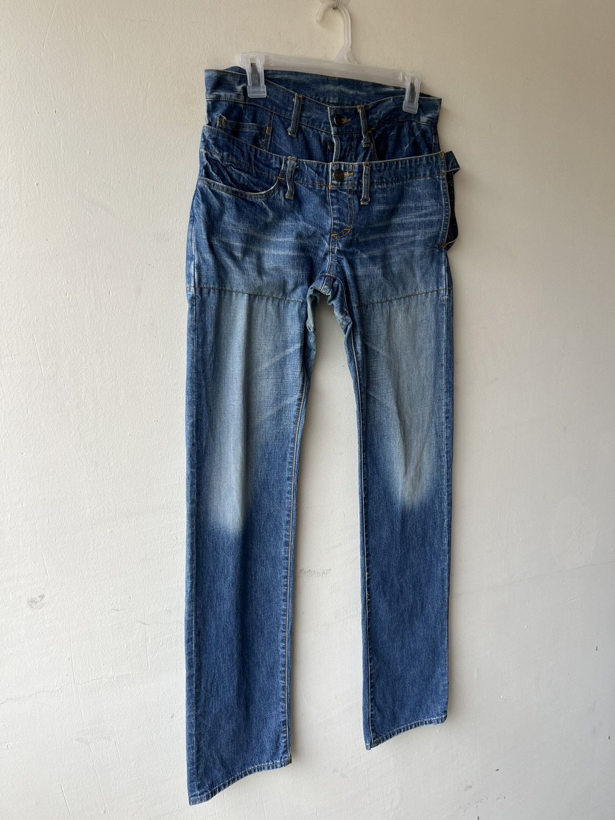 CABANE de ZUCCa Vintage Cabane de Zucca Faded Denim Double Waist Jeans Size US 30 / EU 46 - 19 Thumbnail