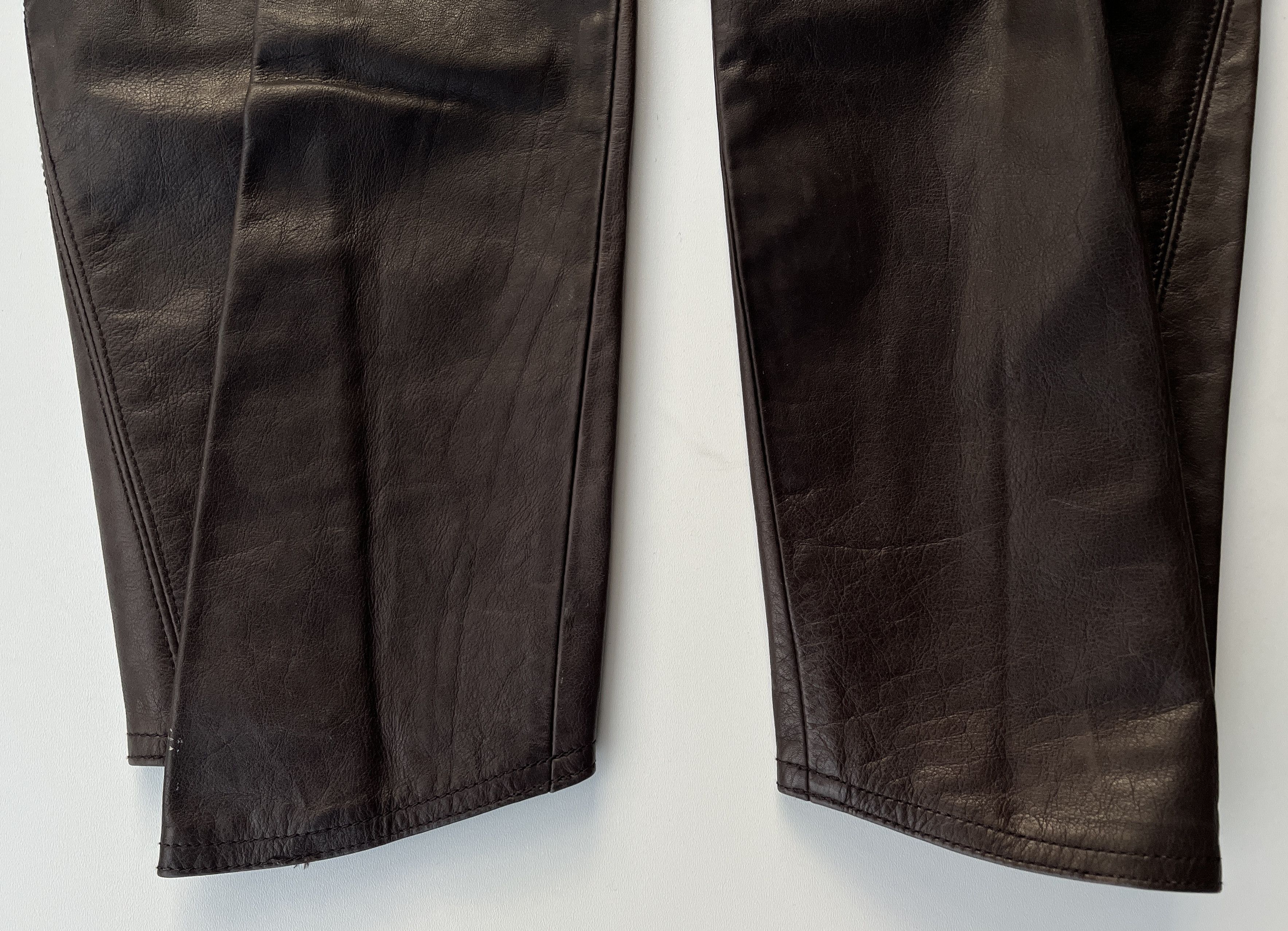 Leather Pants BLACK DIONISO sz. EU 48