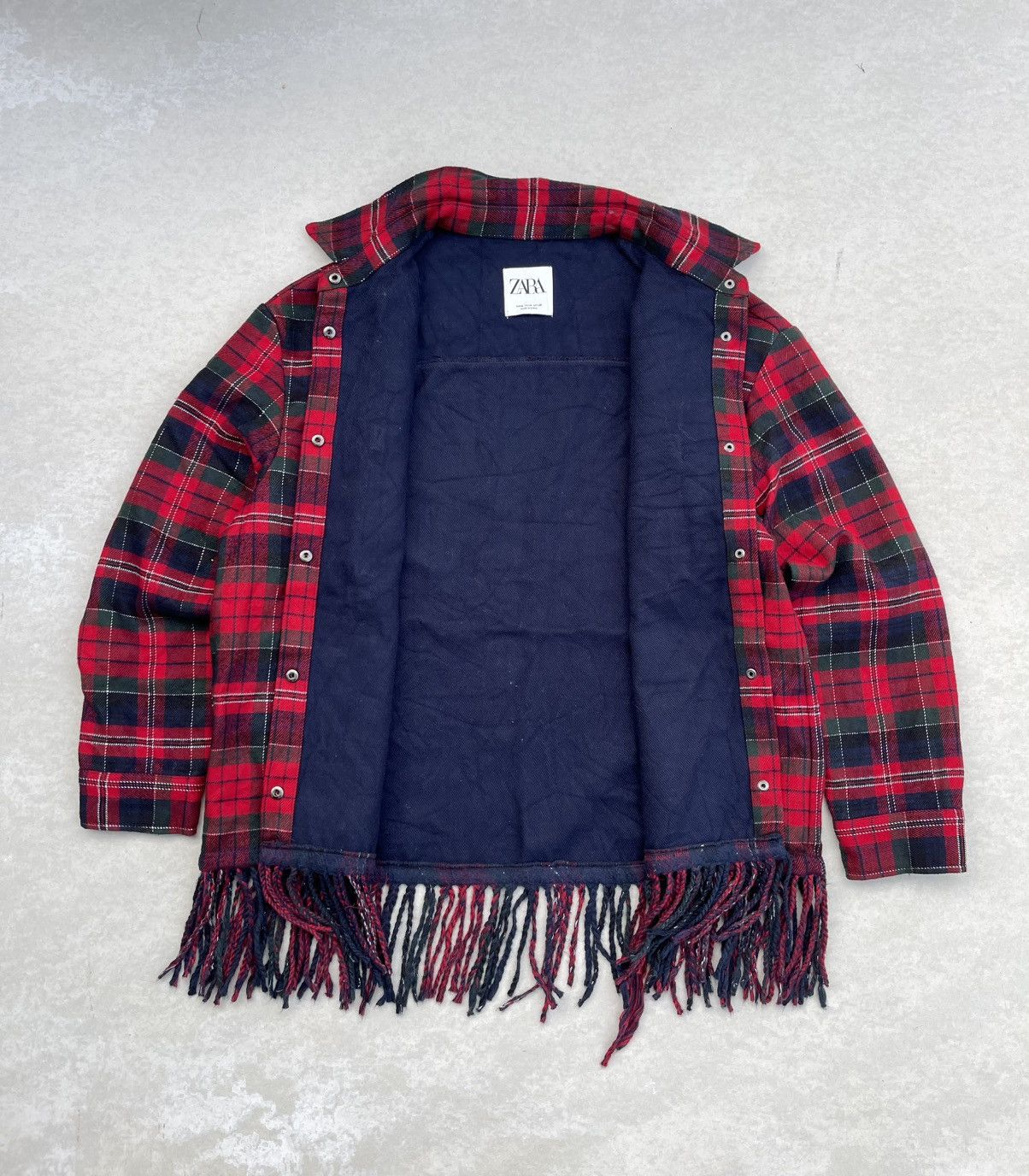 Zara Zara Never Been Worn Plaid Fringe Jacket Size M / US 6-8 / IT 42-44 - 6 Thumbnail
