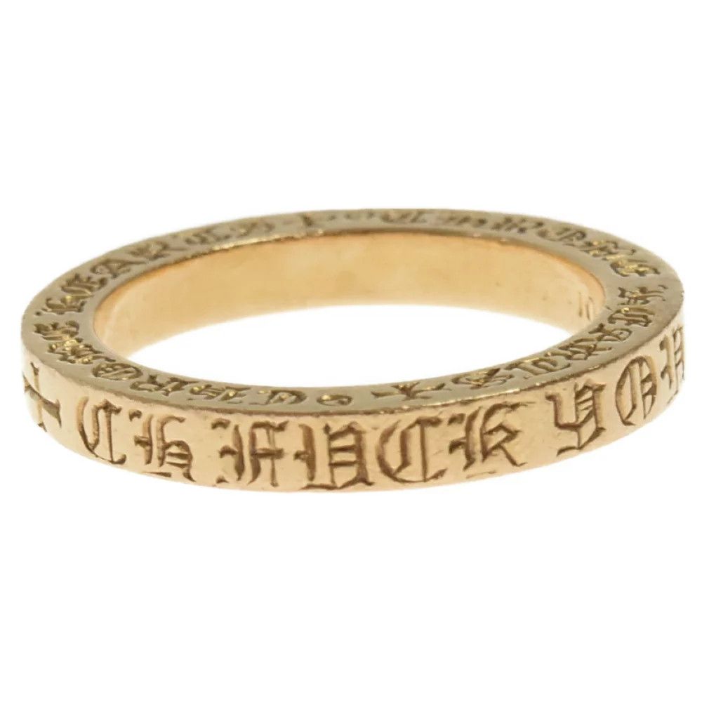 image of Chrome Hearts Fuck You Spacer Ring - Size 9 in Gold, Men's