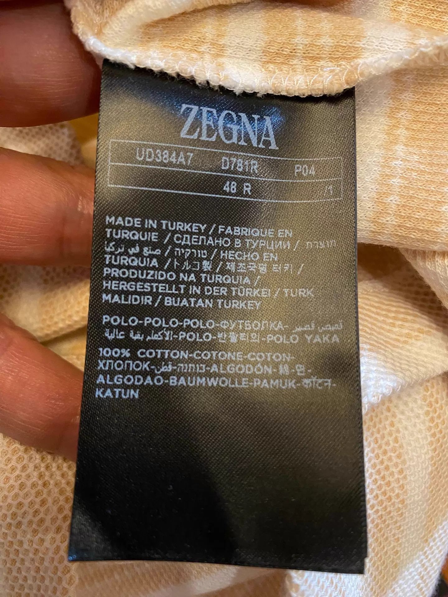 Ermenegildo Zegna ZEGNA New Logo Seagull Collar 1B SS Polo NWT Sz 48 Size US M / EU 48-50 / 2 - 8 Thumbnail