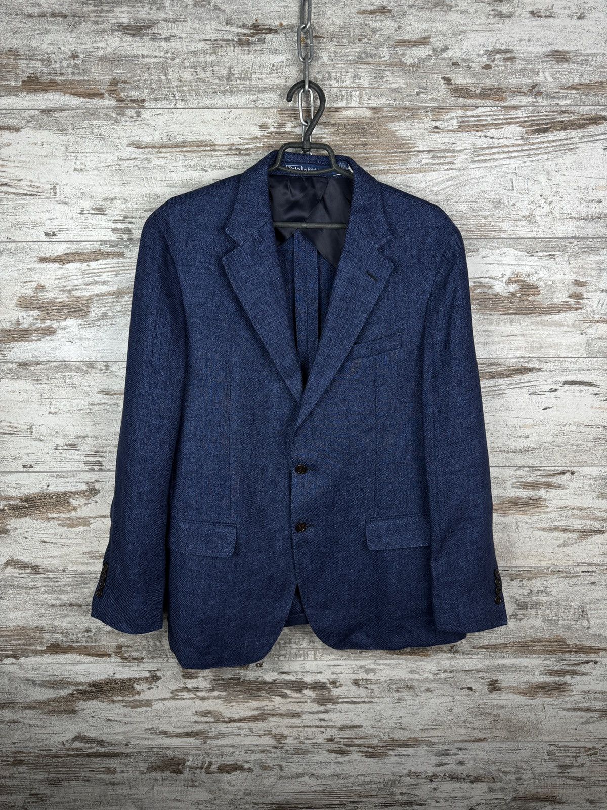 Mens Vintage Polo Ralph Lauren linen blazer 44R jacket lin