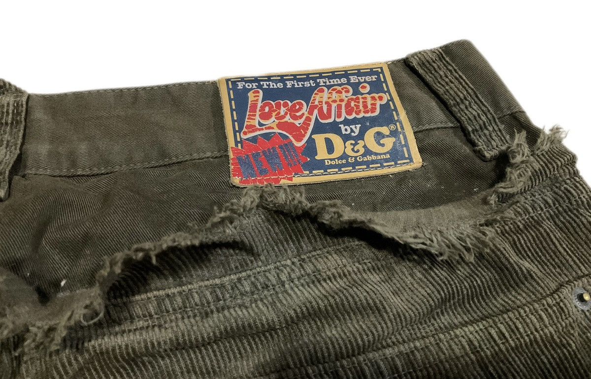 Dolce & Gabbana 🔥Y2K Archived D&G Frayed Corduroy Rebuild Pants Rivet Belt Size US 38 / EU 54 - 12 Thumbnail
