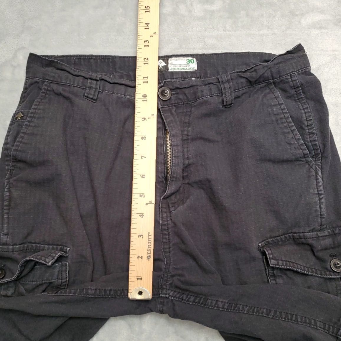 Etro LRG Shorts Mens 30 Black Ripstop Canvas Cargo Y2k Retro Lifted Research Group Size US 30 / EU 46 - 7 Thumbnail