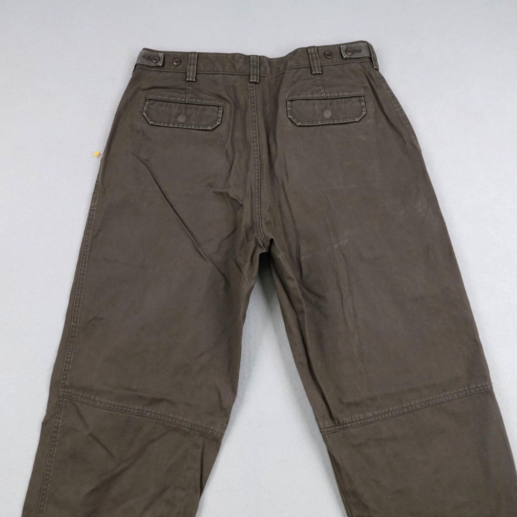 J.Crew VINTAGE J Crew Pants Mens 38x30 Brown Chino Baggy Wide Leg Heavy Twill 90s Y2K Size US 38 / EU 54 - 5 Thumbnail