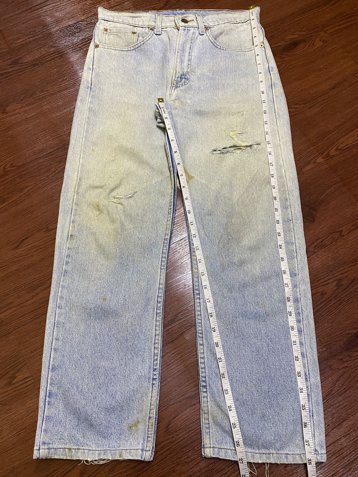 Levi's × Levi's Vintage Clothing Vintage Levis505 90s Faded Wash Distressed Loose Jeans Size US 32 / EU 48 - 14 Thumbnail