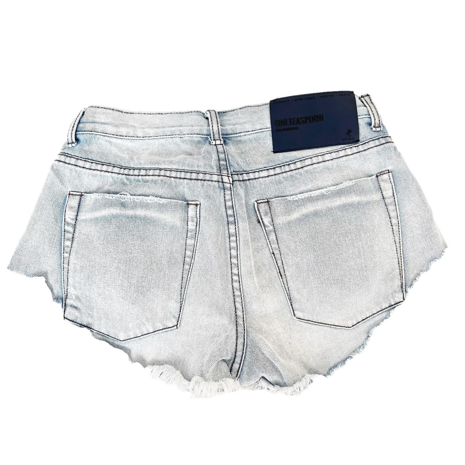 One Teaspoon One Teaspoon Distressed Button Fly Jean Shorts Sz 25 Size 25" / US 0 / IT 36 - 4 Thumbnail