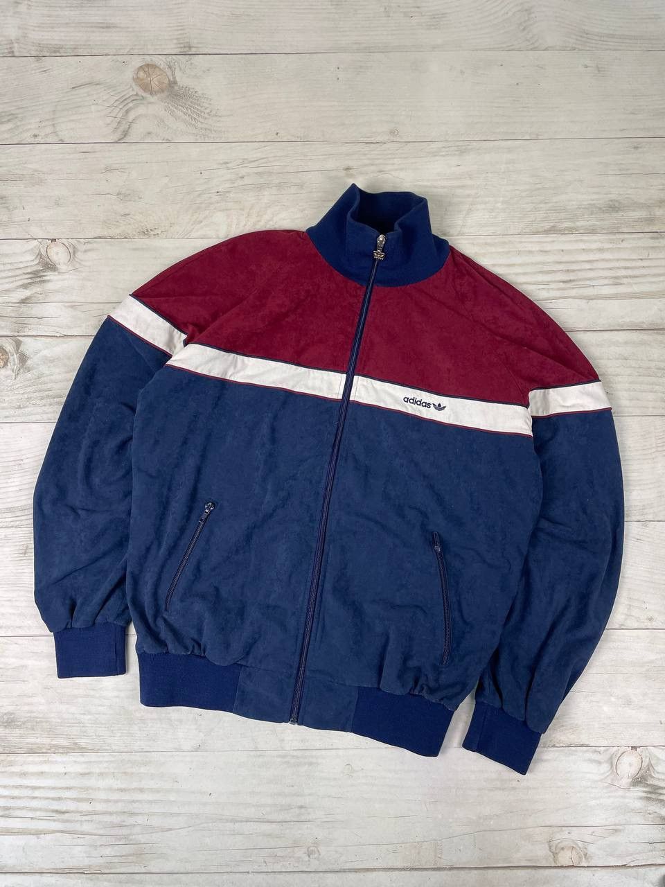 Adidas Vintage Adidas Velvet Track Jacket 80s Made In West Germany Size US XL / EU 56 / 4 - 1 Thumbnail