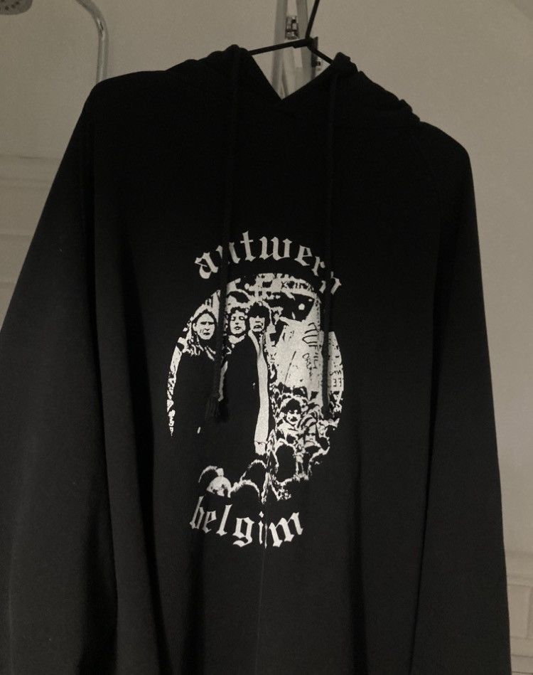image of Raf Simons Antwerp Hoodie in Black, Men's (Size Medium)