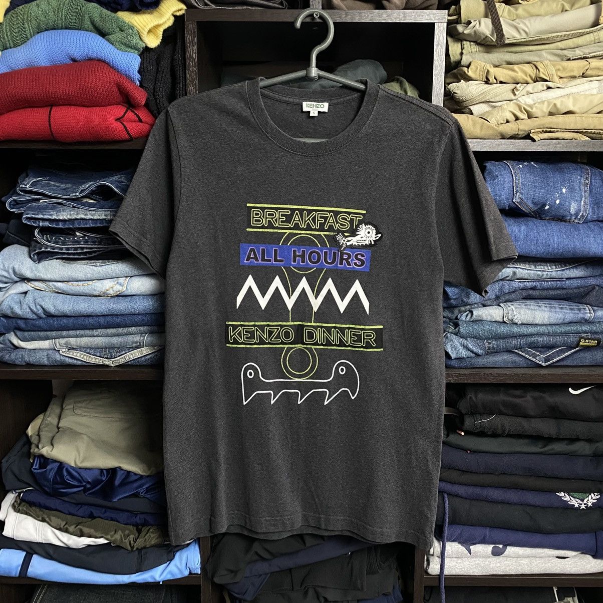 Kenzo Luxury Kenzo Parai big logo designer streetwear tee Size US S / EU 44-46 / 1 - 1 Thumbnail