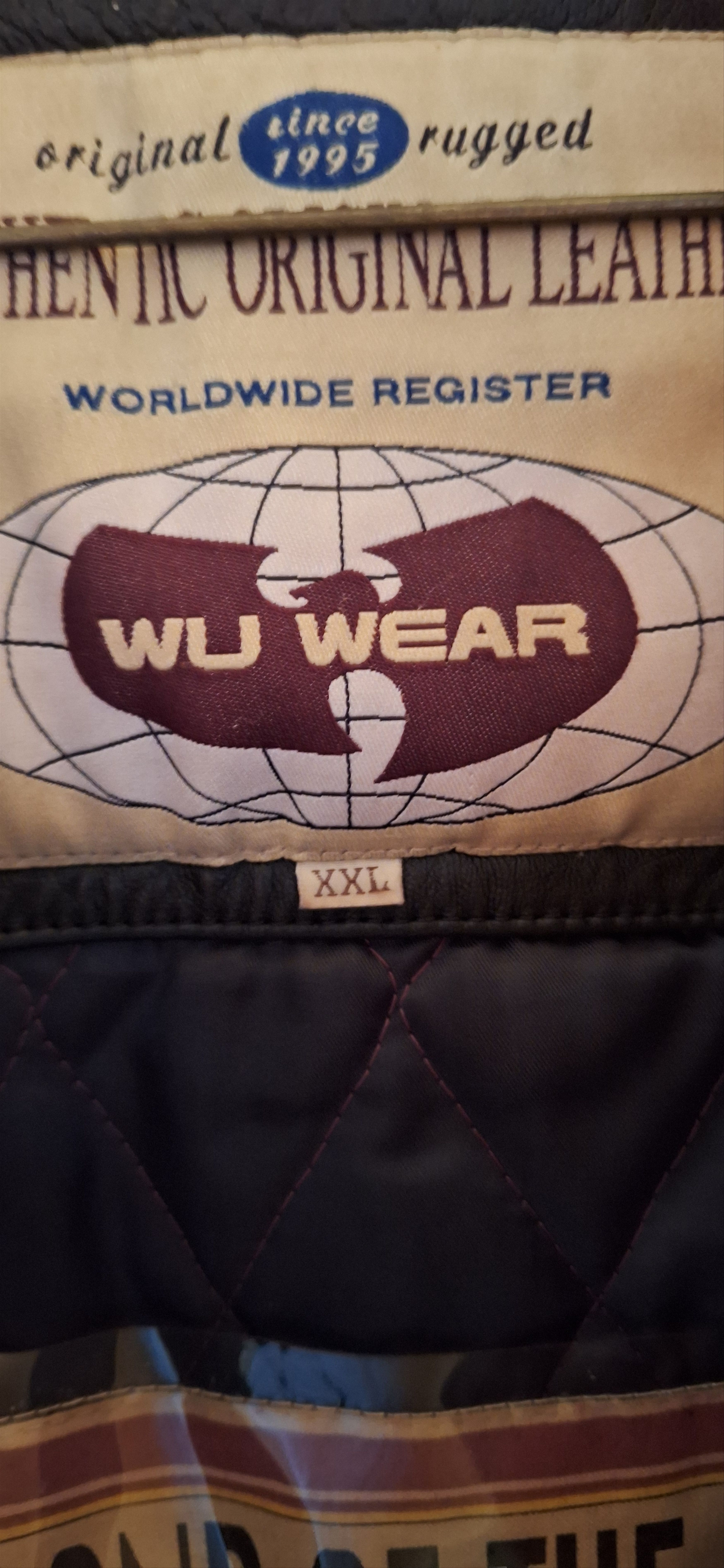 Wu-Tang Clan Wu-Wear Rihanna Leather Bomber Jacket 1990's Size US XXL / EU 58 / 5 - 8 Thumbnail