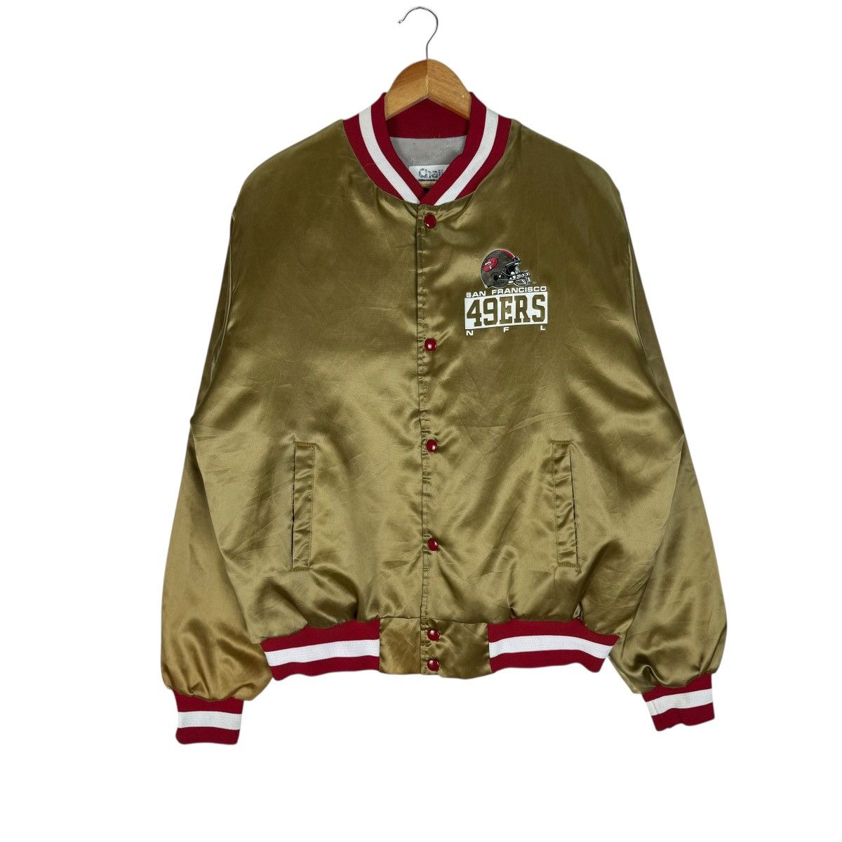 Chalk Line ⚡️SAN FRANCISCO 49ERS NFL VARSITY JACKET Size US L / EU 52-54 / 3 - 3 Thumbnail