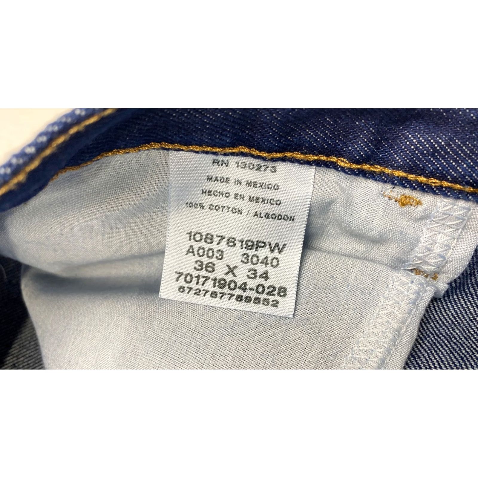 Wrangler Rustler Wrangler Jeans Men 36X34 Straight Reg Fit Heavyweight 87619PW DARK BLUE Size US 36 / EU 52 - 6 Thumbnail