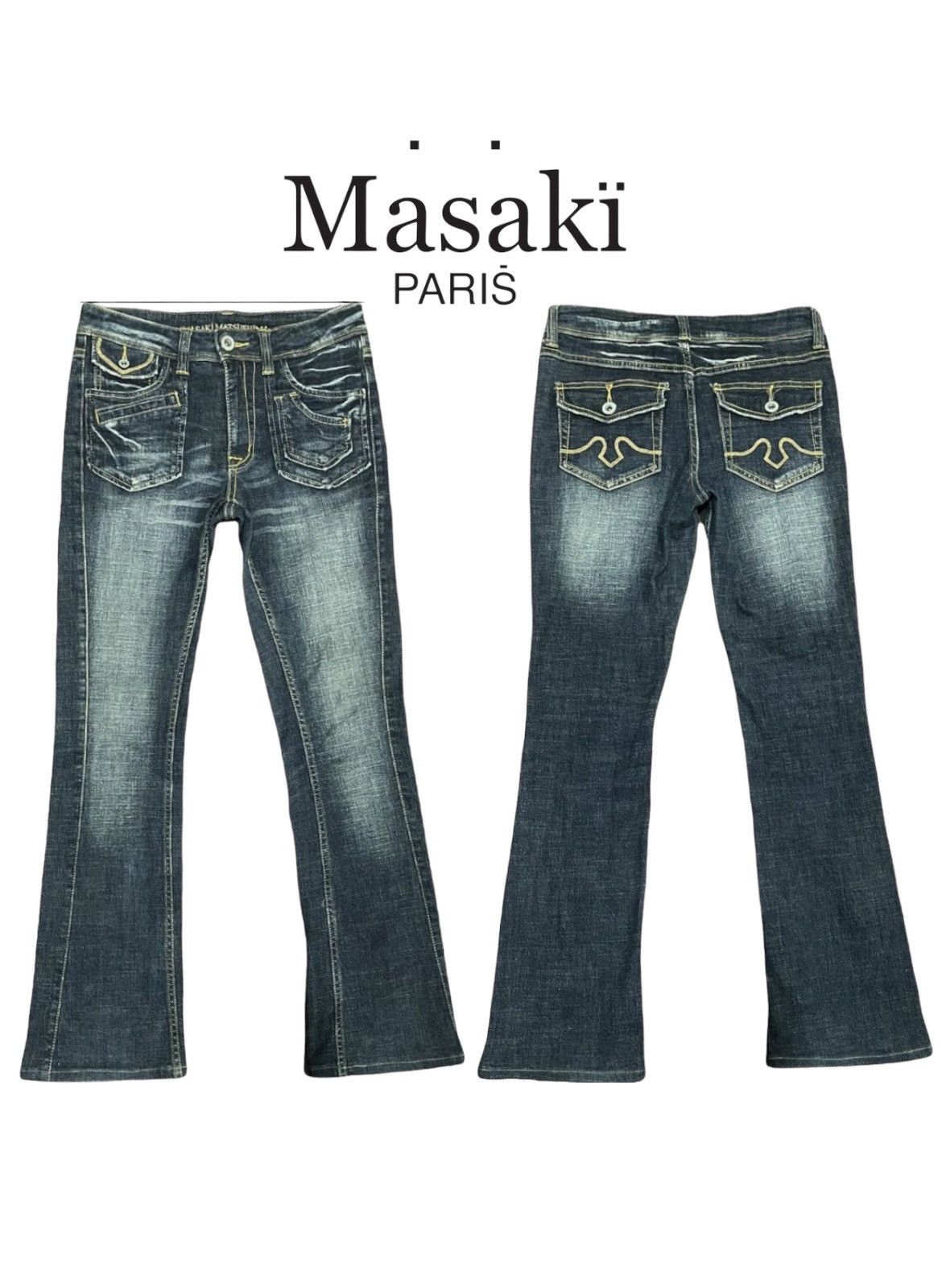 If Six Was Nine Masaki Matsushima Low Rise Stone Wash Designer Jeans Size US 30 / EU 46 - 1 Thumbnail