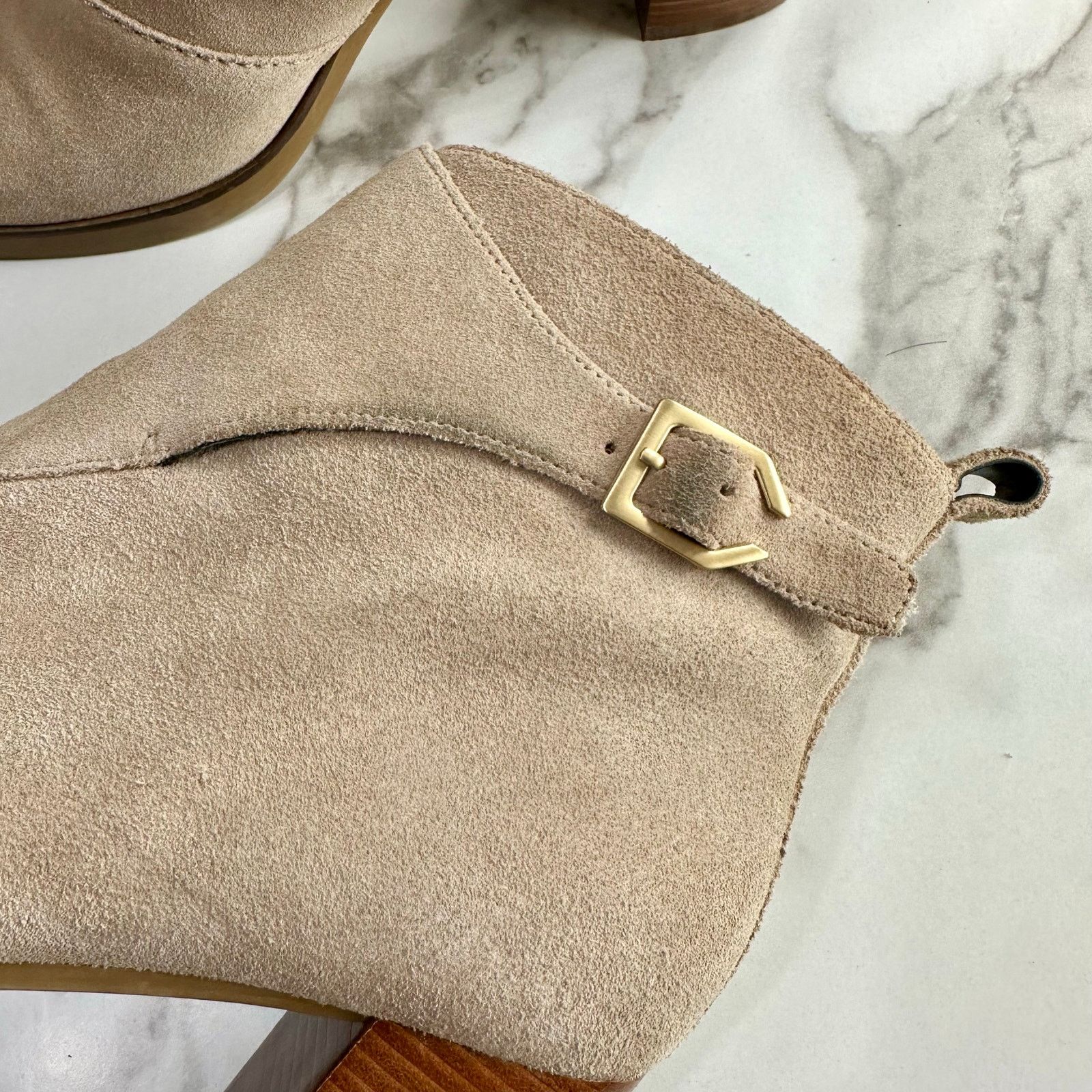 Cole Haan Cole Haan Harrington Grand Riding Taupe Suede Bootie Size 11 Size US 11 / IT 41 - 11 Thumbnail