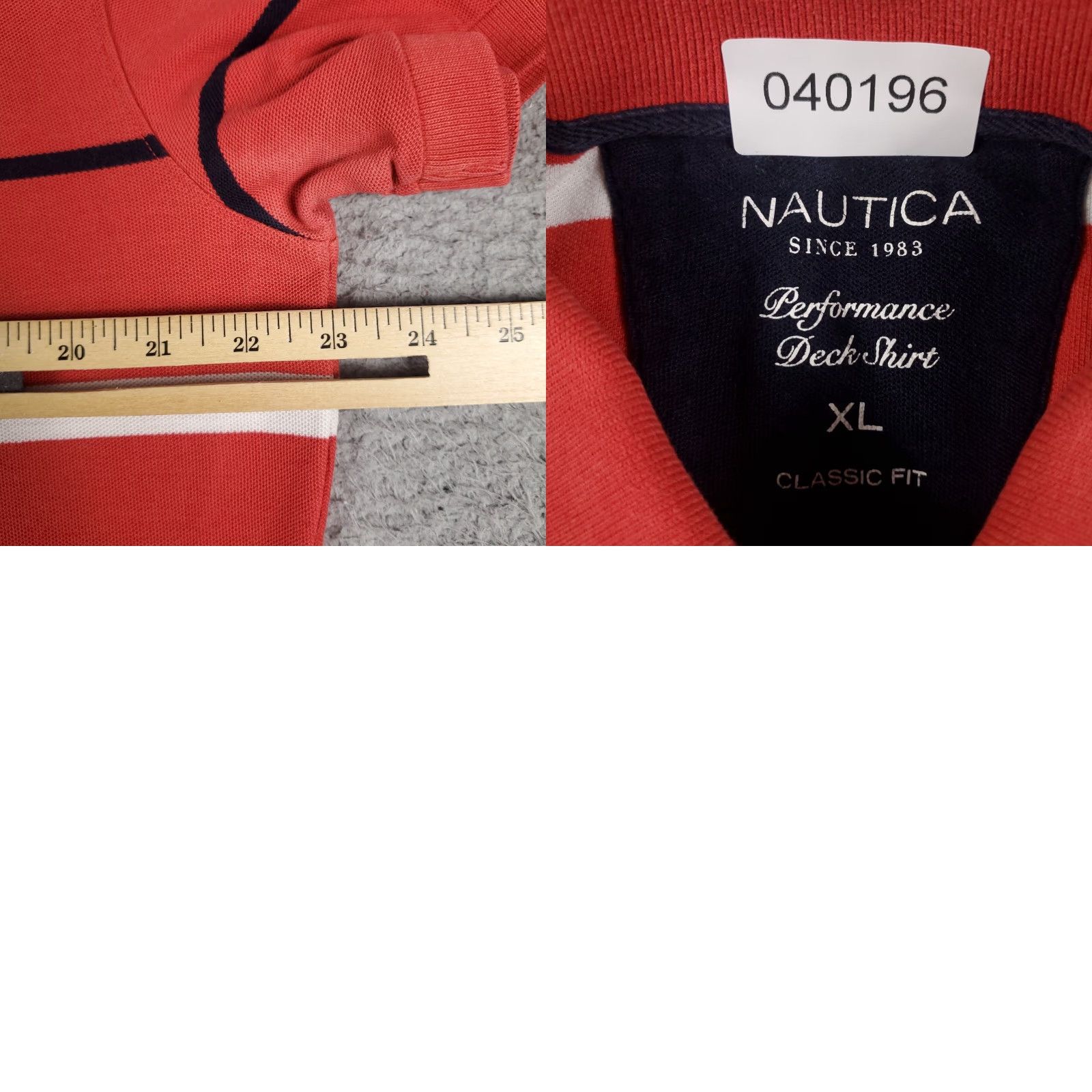 Nautica VINTAGE Nautica Polo Shirt Mens XL Red Striped Casual Short Sleeve Adult Polo Logo Classic Preppy Mens XL Red Knit Shirt Size US XL / EU 56 / 4 - 8 Thumbnail