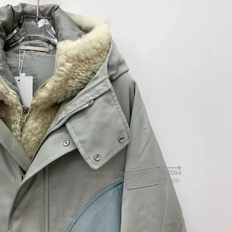 Dior Dior Gray Textured Tech Fabric Parka Coat. Size US L / EU 52-54 / 3 - 5 Thumbnail