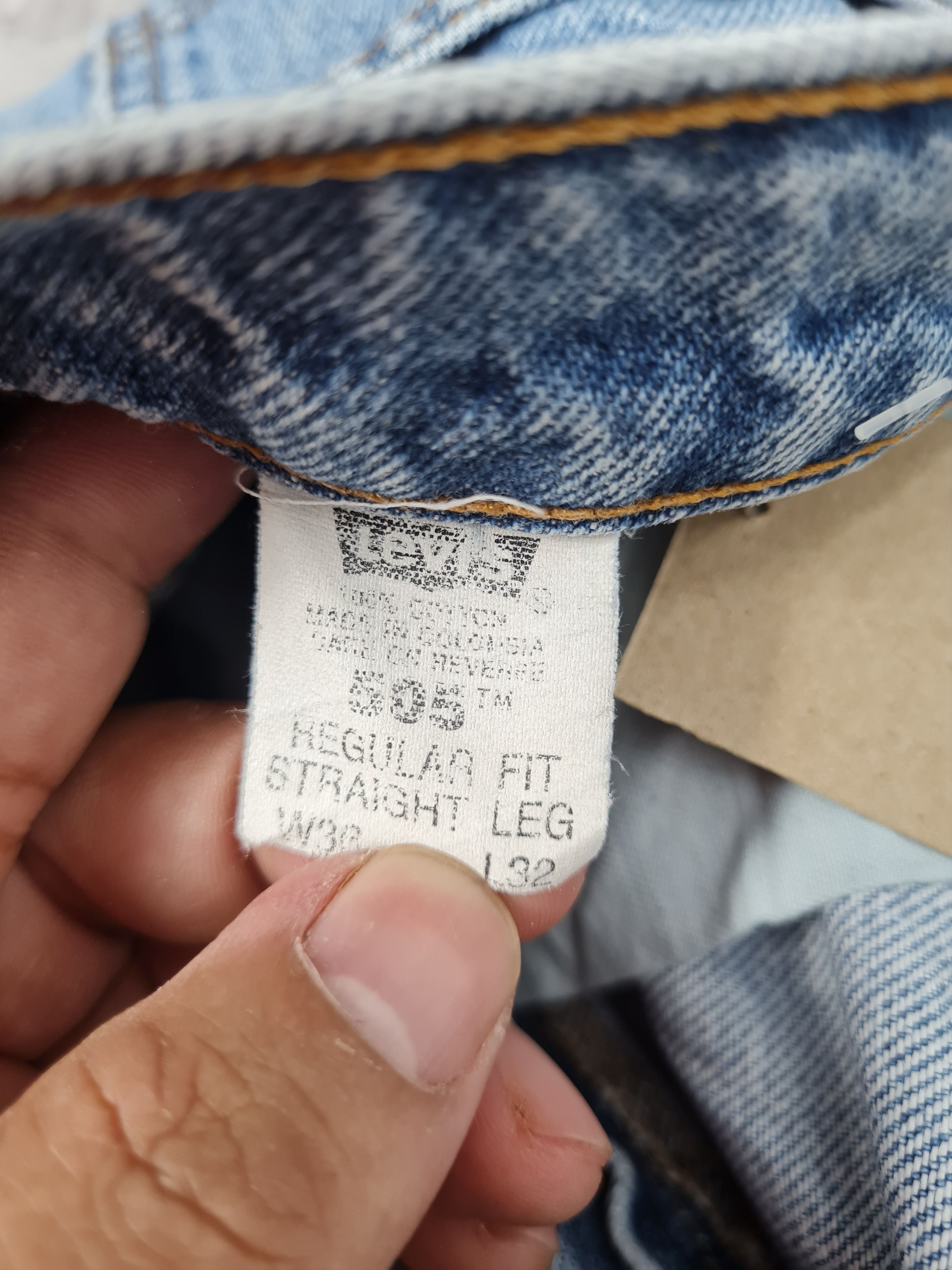 Levi's Vtg 90's LEVIS 505 Orange Tab Light Blue Jeans L0355 36X32 Size US 36 / EU 52 - 14 Thumbnail