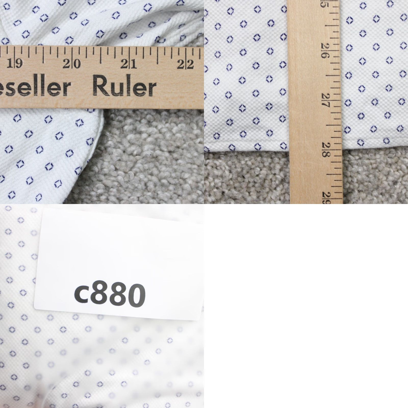 Ted Baker Ted Baker London Shirt Men L White Geometric Cotton Stretch L/S Button Up Boyfriend Regular Filtration: 90s London Size US L / EU 52-54 / 3 - 9 Thumbnail