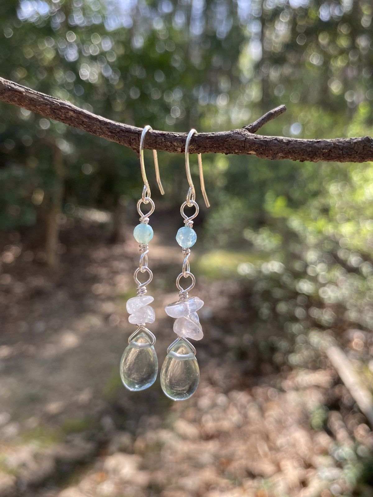 Handmade Aquamarine Drop Earrings Size ONE SIZE - 3 Thumbnail