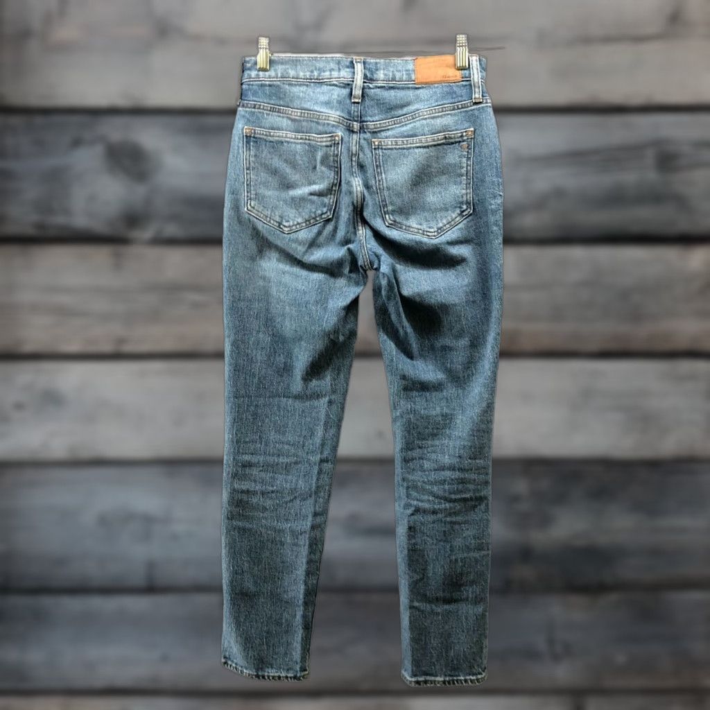 Madewell Madewell Jeans The Mid-Rise Perfect Vintage Womens 25 Ainsdale Blue Stretch Denim Straight 5-Pocket Slim Size 42" / US 20 - 1 Thumbnail
