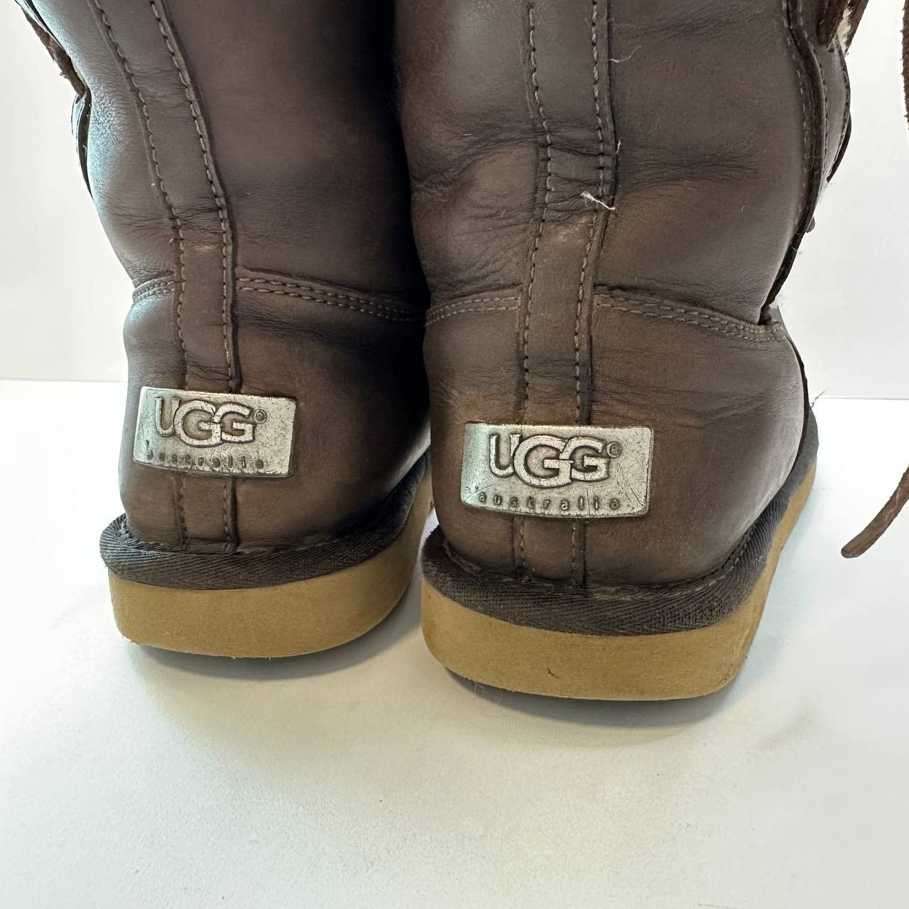 Ugg UGG Australia Upside Brown Leather Tall Winter Boots Size 6 Size US 6 / IT 36 - 7 Thumbnail