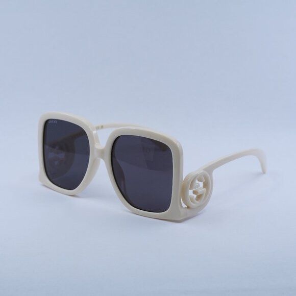 Gucci 🕶️ New Gucci GG1326S 009 Sunglasses - Ivory Frame Size ONE SIZE - 1 Thumbnail