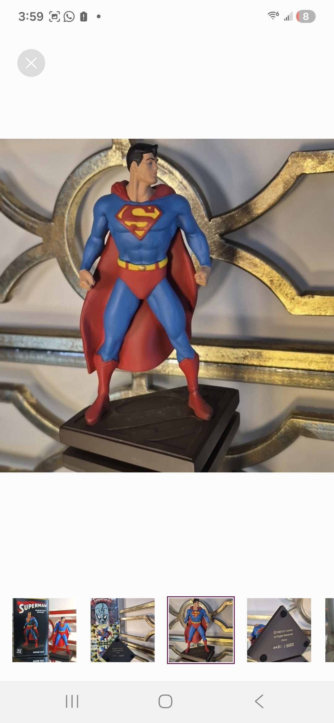 Other Vintage 1998 Bowen Superman Statue.Limited051/Seinfeld FAV P Size ONE SIZE - 2 Thumbnail