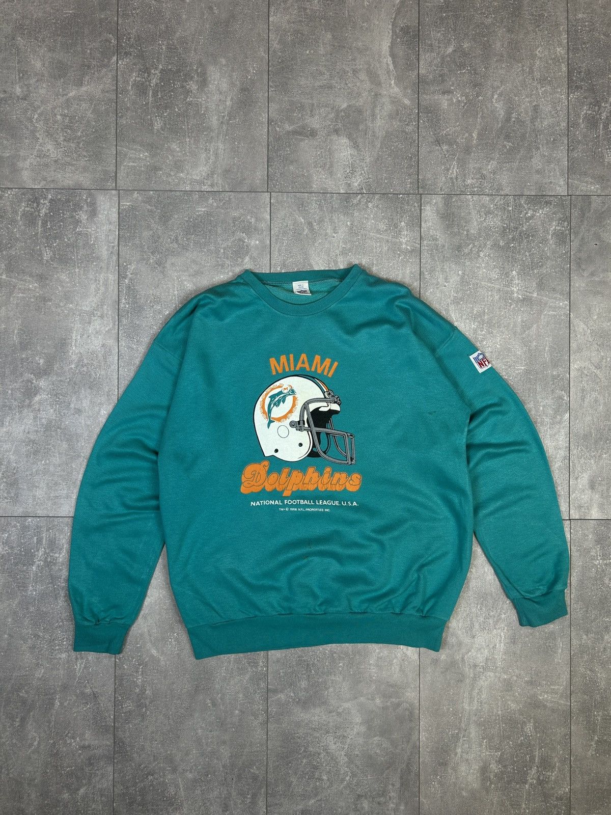 NFL × Russell Athletic × Vintage Vintage 90s Miami Dolphins Crewneck Sweatshirt rare y2k NFL Size US L / EU 52-54 / 3 - 20 Thumbnail