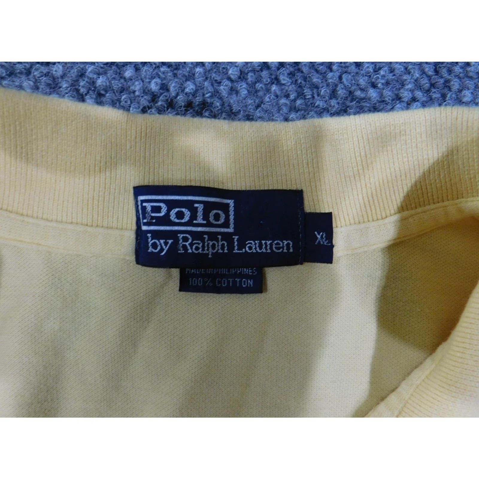 Polo Ralph Lauren VINTAGE Polo Ralph Lauren Polo Shirt Mens XL Yellow Cotton Short Sleeve Classic Fit Size US XL / EU 56 / 4 - 7 Thumbnail