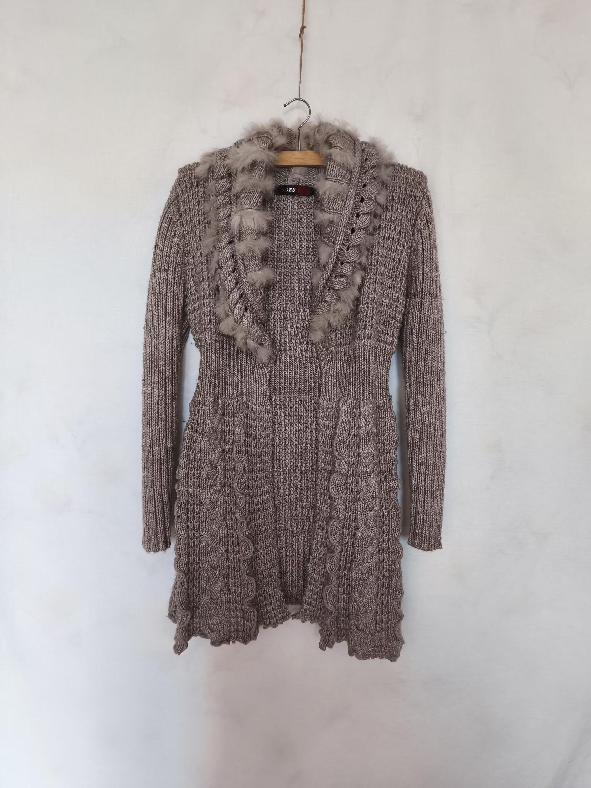 Other Vintage Shawl Collar Long Sleeves Cardigan brown wool blend Size S / US 4 / IT 40 - 4 Thumbnail