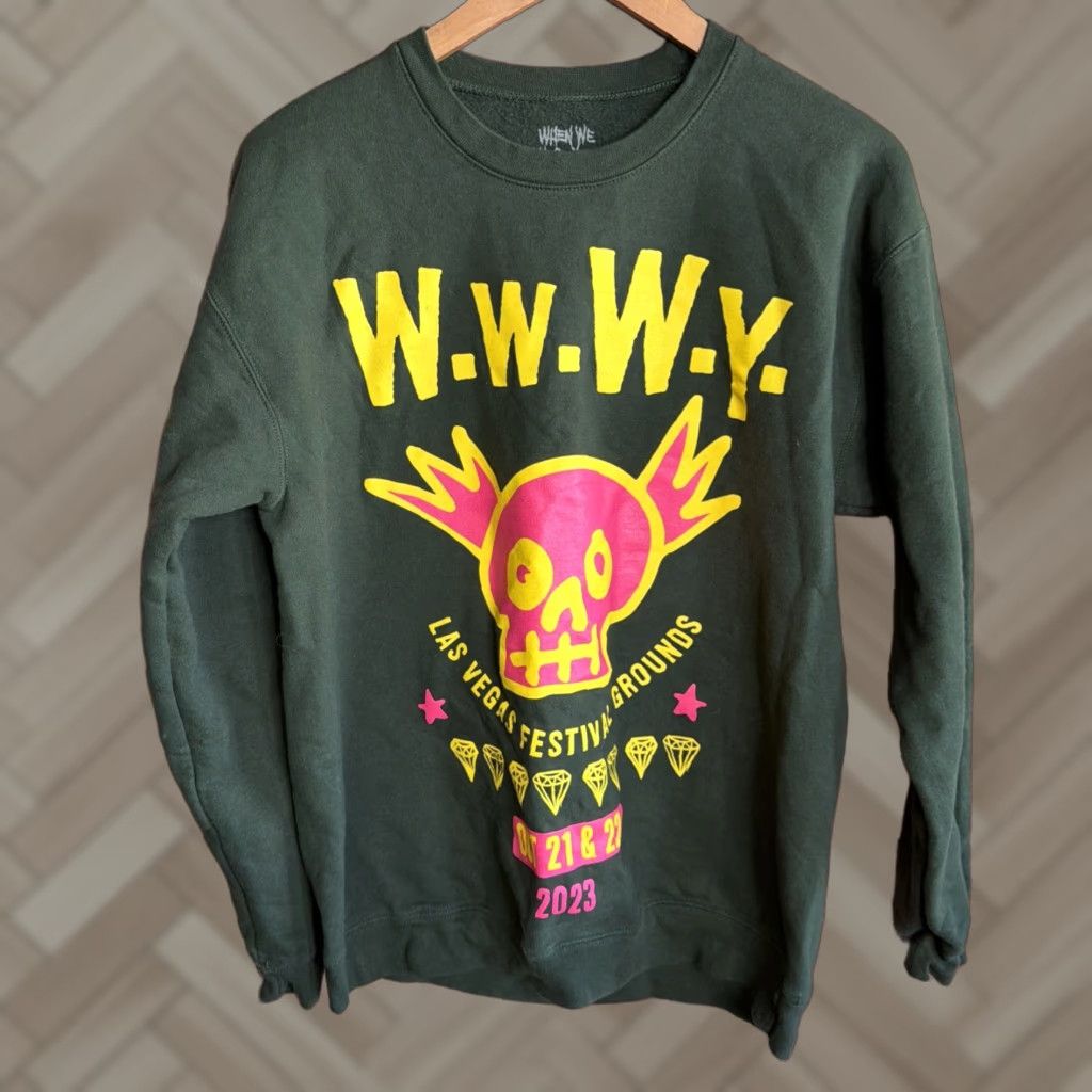 Vintage When We Were Young Sweatshirt Men Size M Green Pullover Long Sleeve Cotton Blend Vintage: No 20” Pit to Pit 26” Back Hem (USA) Size US M / EU 48-50 / 2 - 1 Thumbnail