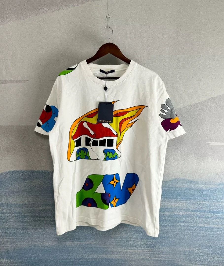 Louis Vuitton Louis Vuitton Cartoon LOGO printed T shirt with ro Size US XL / EU 56 / 4 - 5 Thumbnail